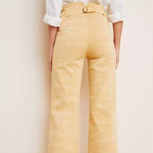 Anthropology Pilcro Ultra High-Rise Frayed Bootcut